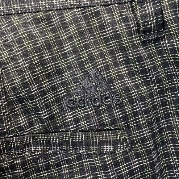 Adidas Mens 11" Golf Shorts Green Plaid Flat Front Lightweight Preppy Outdoor 40 - Picture 12 of 13